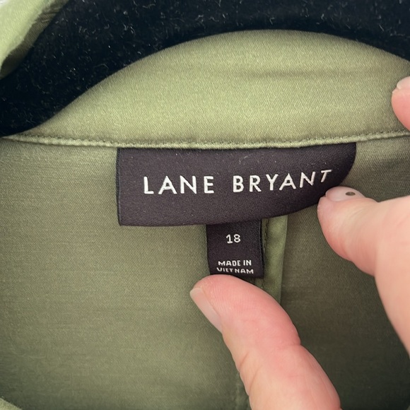 2. Lane Bryant Woman’s Jacket with Peplum waist, zip and snap closure, and belt - Picture 3 of 16